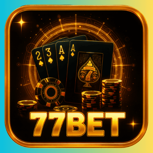 Imagem promocional da 77BET mostrando a plataforma e suas vantagens